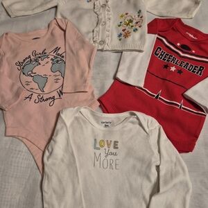 Bundle Of Cozy Girls Baby Clothes, Size 6-12 Months